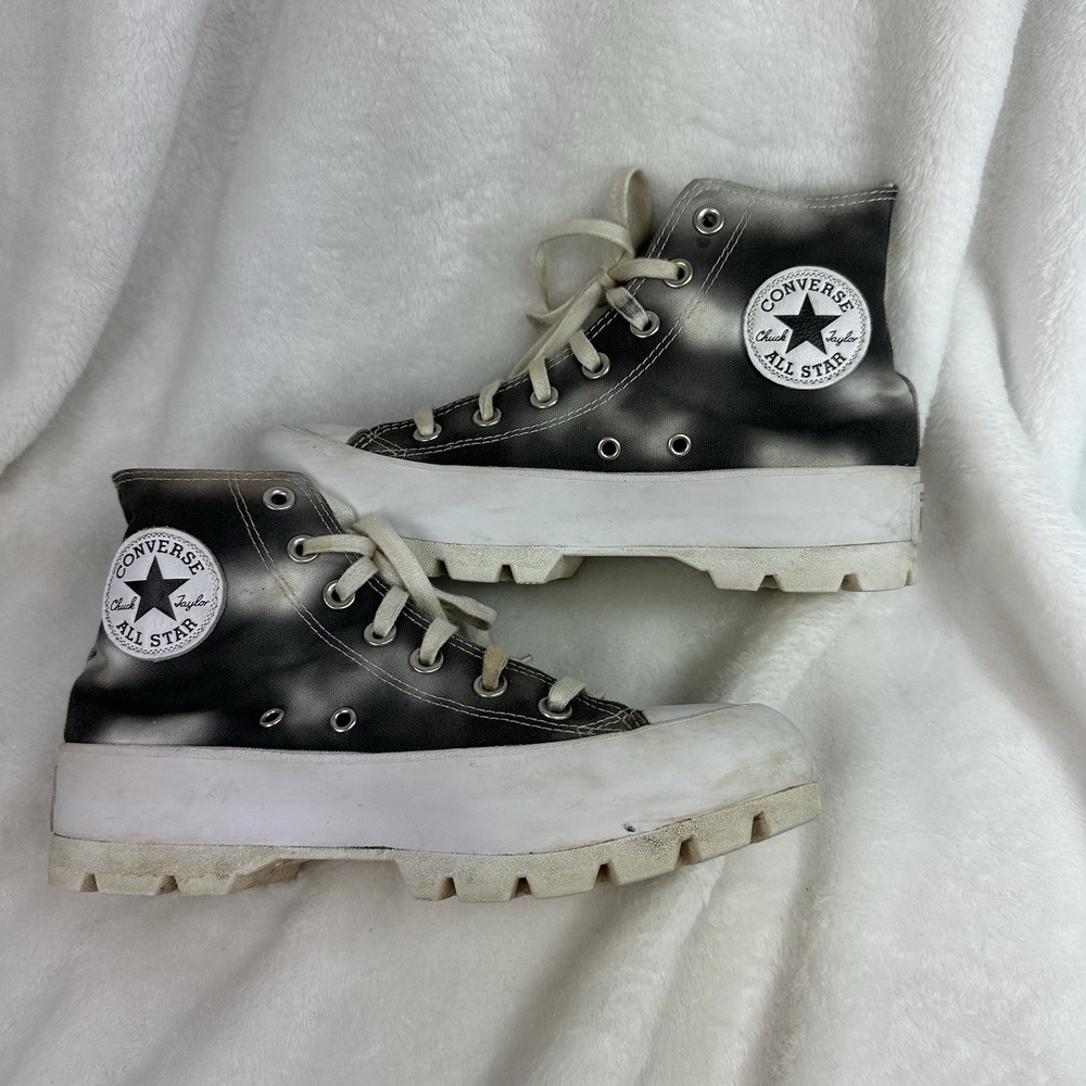 Converse Chuck Taylor All Star Hi Top Women 7.5 Black White Tie Dye